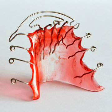 Close up of dental retainer