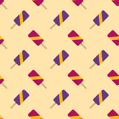 Seamless background image colorful watercolor texture popsicle pattern