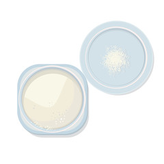Jar of powder isolated. vector illustration.