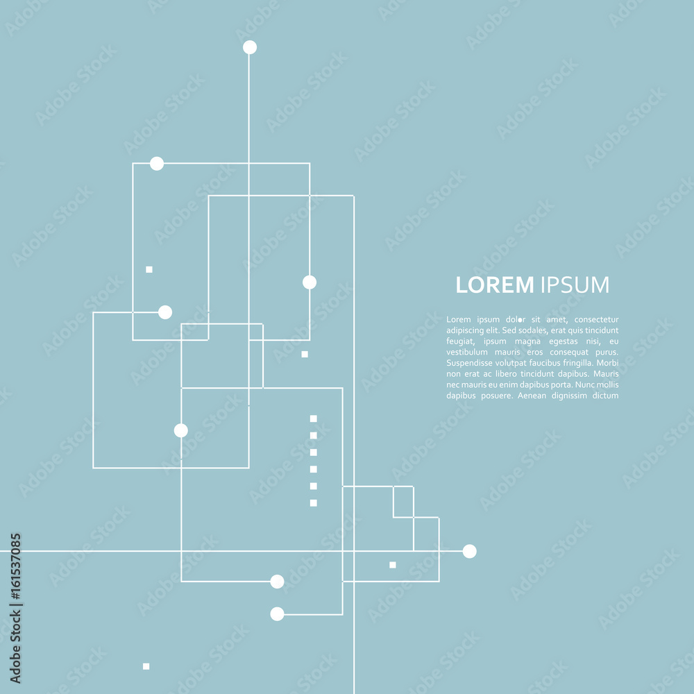 Poster vector blue background with repeating squares