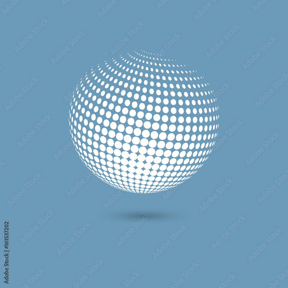 Aufkleber Vector halftone spheres. Design element with shadow