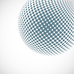 Vector abstract dotted halftone planet