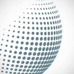 Vector halftone sphere design element