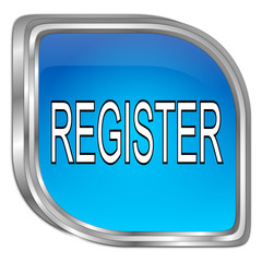 Register Button - 3D illustration