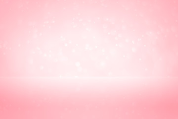 product table bokeh background pink