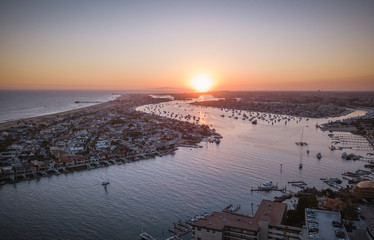 Aerial of Newport Beach Corona Del Mar