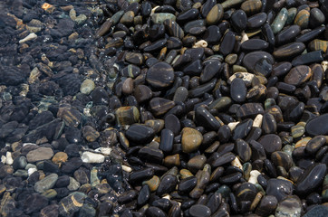 Beach pebbles.