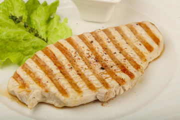 Grilled turkey steak