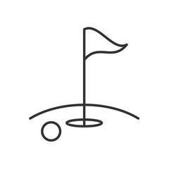 Golf course linear icon