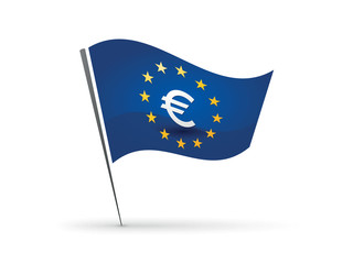 Flag with euro symbol