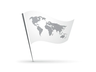 flag with map of the world