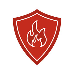 Firefighters badge glyph color icon