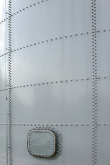 Steel wall on the building