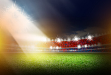 Soccer stadium with light