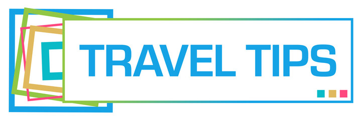 Travel Tips Colorful Squares Bar 