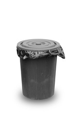 trash can isolated on white background with clipping path.