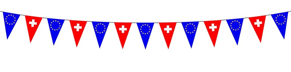 Banner. Garlands, pennants, Europe, Switzerland 