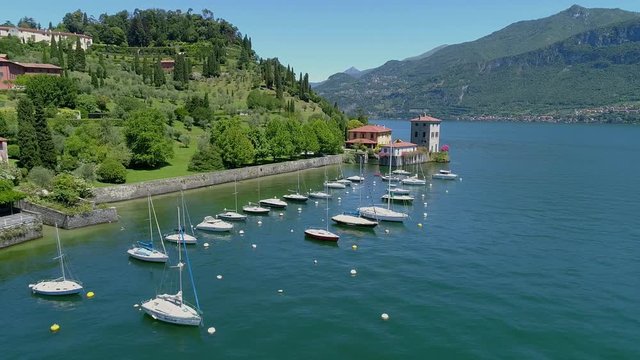 Aerial 4K - Bellagio - Pescallo - Lago di Como (IT) 