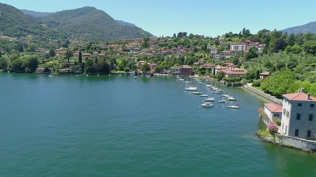 Aerial 4K - Bellagio - Pescallo - Lago di Como (IT) 