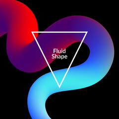 Abstract background design. Liquid color shape on black background. Eps10 vector illustration.