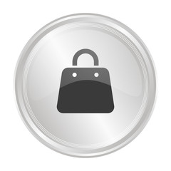 Handtasche - Verchromter Button