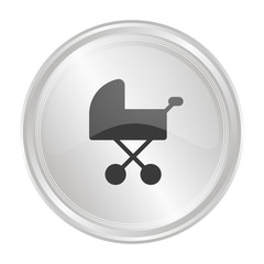 Kinderwagen - Verchromter Button