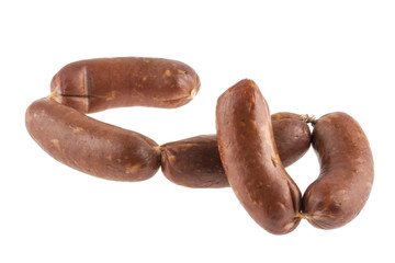 Sausages isolated on a white background