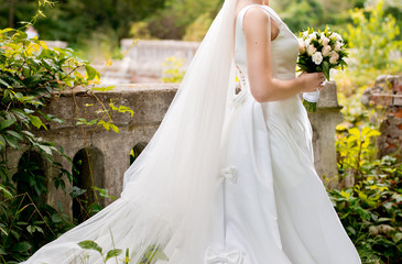 Bride and wedding bouquet