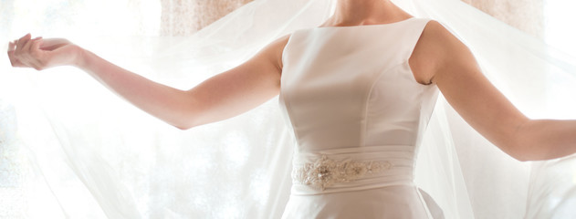 Bride and wedding dress