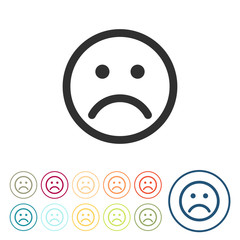 Runde Schaltflächen - Smiley - Unglücklich