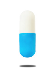 pills capsules isolated on white background with clipping path.