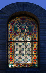 Colorful stained glass window