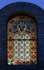 Colorful stained glass window