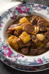 rustic Stew meat with manioc, sausage and pinion - Entrevero with pinhao.