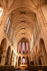Nef de l'église Saint-Germain-L'auxerrois à Paris, France