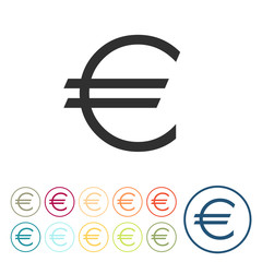 Runde Schaltflächen - Euro - Währung