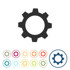 Runde Schaltflächen - Zahnrad