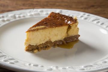 Delicious cheese cake with honey