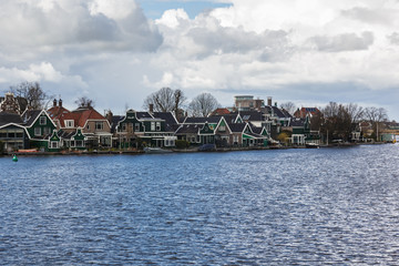 Typical houses of the Zaanse Schans in Holland, the Netherlands