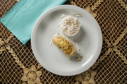 Fillet of haddock with coconut rice