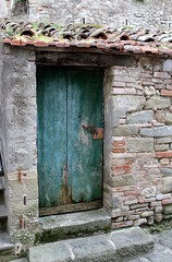 Old green door