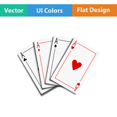Set of four card icons