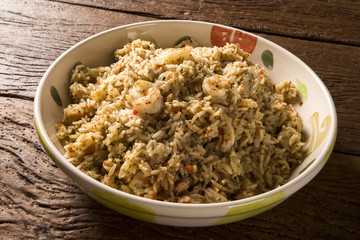 Rice with shrimp from the north of Brazil - Traditional Amazon dish