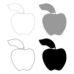 Apple   the black and grey color set icon .