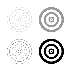 Target   the black and grey color set icon .
