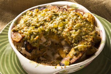 Pirarucu de casaca with banana - Traditional Amazonian dish