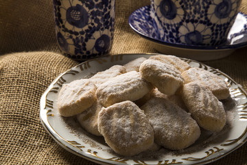 Chestnut biscuit on the table