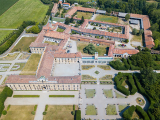 Villa Arconati, Castellazzo, Bollate, Milano, Italia. Vista aerea. Giardini e parco, Parco delle...