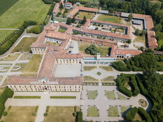 Villa Arconati, Castellazzo, Bollate, Milano, Italia. Vista aerea. Giardini e parco, Parco delle...