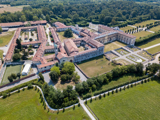 Villa Arconati, Castellazzo, Bollate, Milano, Italia. Vista aerea. Giardini e parco, Parco delle...
